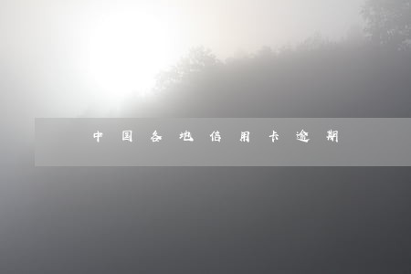 中国各地信用卡逾期 中国各地信用卡逾期