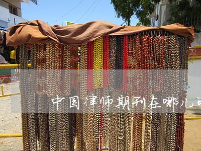 中国律师期刊在哪儿可以购买