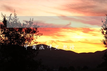 中国法律史教授 中国法律史教授