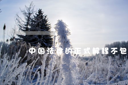 中国法律的正式解释不包括 中国法律的正式解释不包括