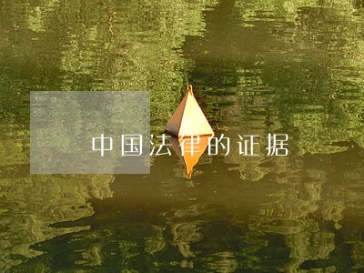 中国法律的证据