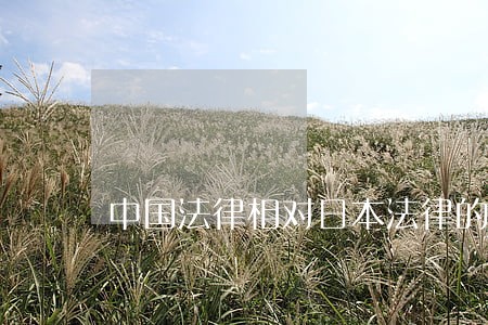 中国法律相对日本法律的不足 中国法律相对日本法律的不足