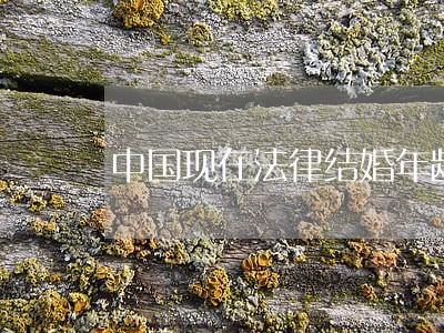 中国现在法律结婚年龄