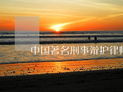 中国著名刑事辩护律师网上咨询 中国著名刑事辩护律师网上咨询