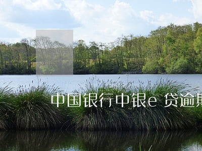 中国银行中银e贷逾期怎么协商 中国银行中银e贷逾期怎么协商