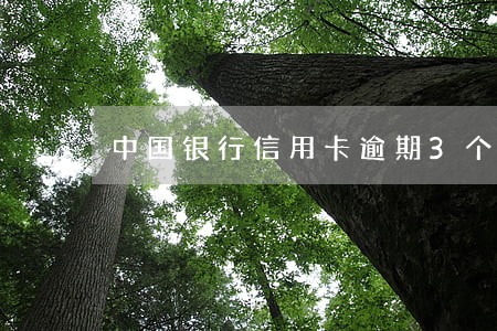 中国银行信用卡逾期3个月还款 中国银行信用卡逾期3个月还款