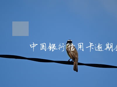 中国银行信用卡逾期会封卡吗 中国银行信用卡逾期会封卡吗