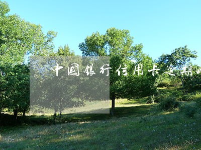 中国银行信用卡逾期减免