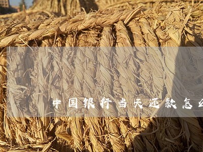 中国银行当天还款怎么算逾期