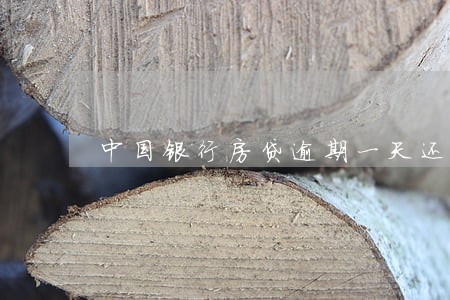 中国银行房贷逾期一天还款 中国银行房贷逾期一天还款