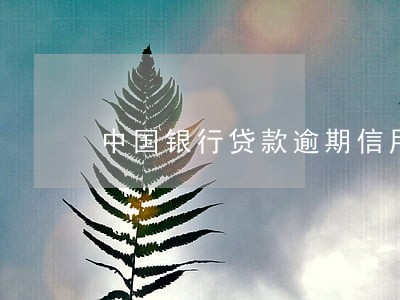 中国银行贷款逾期信用记录 中国银行贷款逾期信用记录