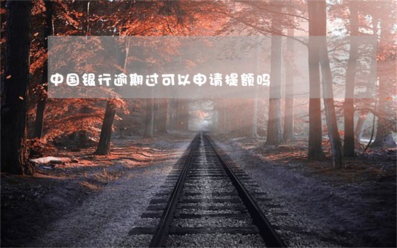 中国银行逾期过可以申请提额吗 中国银行逾期过可以申请提额吗
