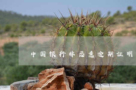 中国银行非恶意逾期证明盖什么章 中国银行非恶意逾期证明盖什么章