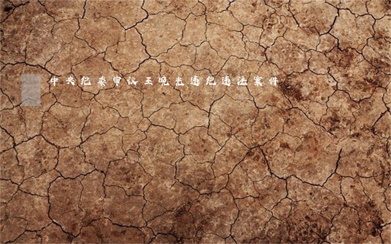 中央纪委审议王晓光违纪违法案件 中央纪委审议王晓光违纪违法案件