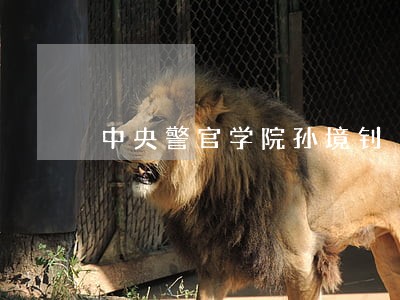 中央警官学院孙境钊