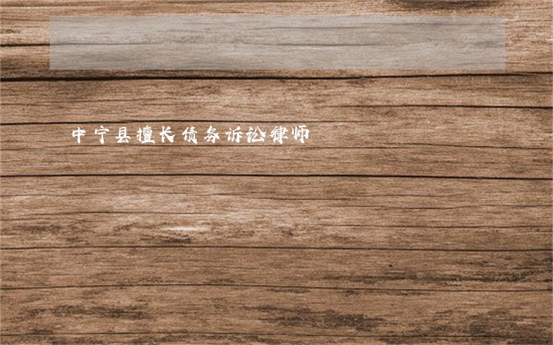 中宁县擅长债务诉讼律师 中宁县擅长债务诉讼律师