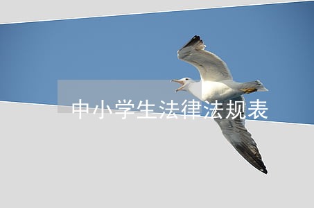 中小学生法律法规表 中小学生法律法规表