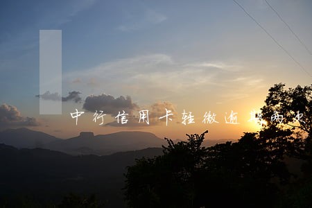 中行信用卡轻微逾期两次 中行信用卡轻微逾期两次