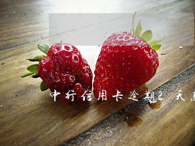 中行信用卡逾期2天怎么办 中行信用卡逾期2天怎么办