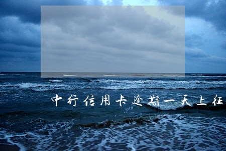 中行信用卡逾期一天上征信吗