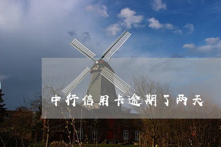 中行信用卡逾期了两天