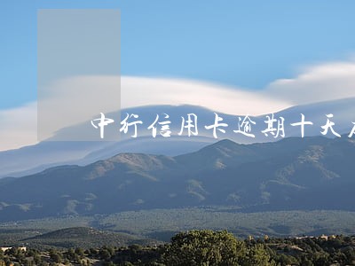 中行信用卡逾期十天左右