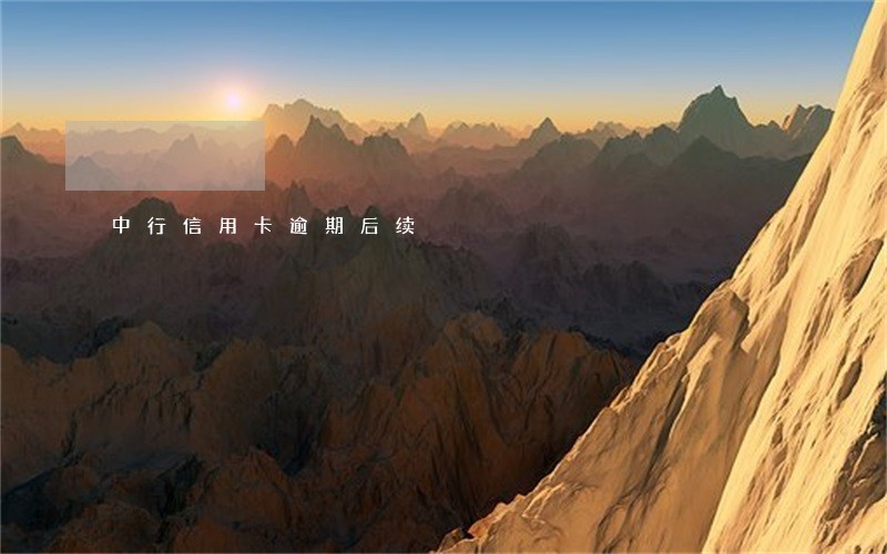 中行信用卡逾期后续