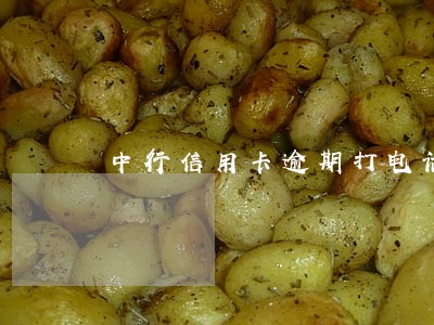 中行信用卡逾期打电话让还一部分 中行信用卡逾期打电话让还一部分