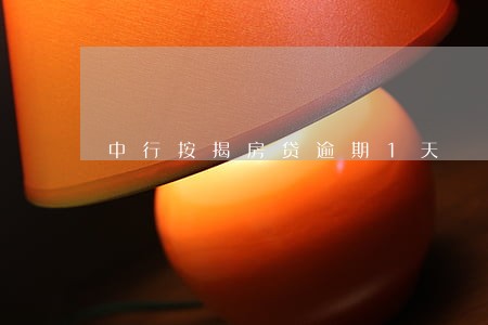 中行按揭房贷逾期1天 中行按揭房贷逾期1天