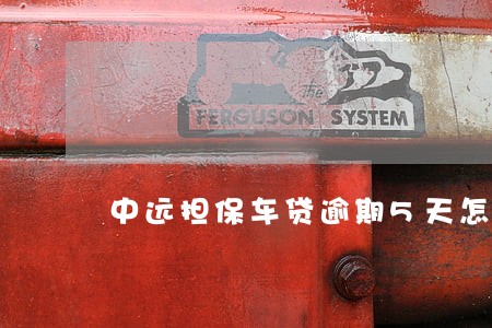 中远担保车贷逾期5天怎么处理