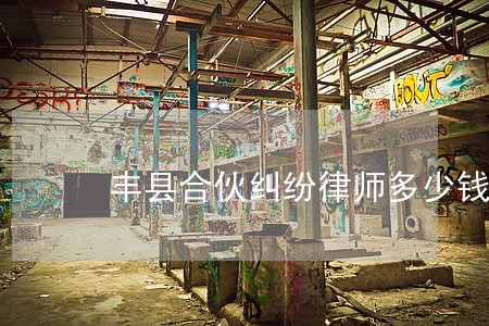 丰县合伙纠纷律师多少钱 丰县合伙纠纷律师多少钱