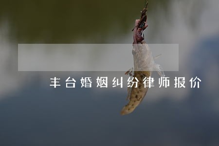 丰台婚姻纠纷律师报价 丰台婚姻纠纷律师报价