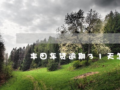 丰田车贷逾期31天怎么处理 丰田车贷逾期31天怎么处理