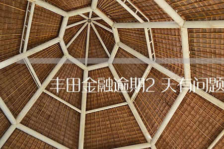 丰田金融逾期2天有问题吗