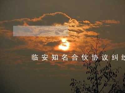 临安知名合伙协议纠纷律师网 临安知名合伙协议纠纷律师网