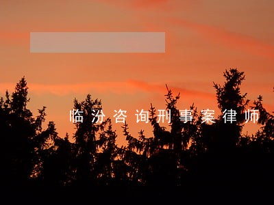 临汾咨询刑事案律师 临汾咨询刑事案律师
