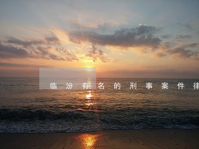 临汾有名的刑事案件律师 临汾有名的刑事案件律师