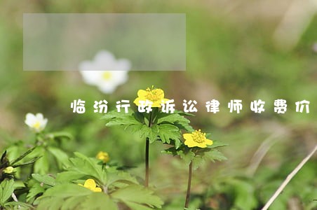 临汾行政诉讼律师收费价目表 临汾行政诉讼律师收费价目表