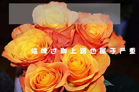 临牌过期上路也属于严重交通违法
