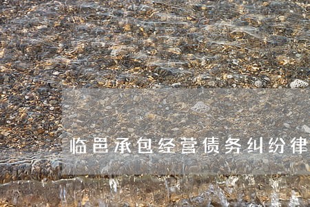 临邑承包经营债务纠纷律师 临邑承包经营债务纠纷律师