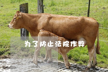 为了防止法院作弊 为了防止法院作弊