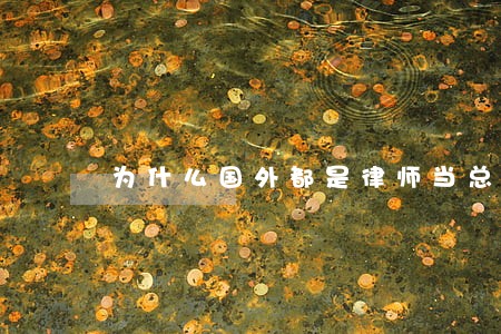 为什么国外都是律师当总统 为什么国外都是律师当总统