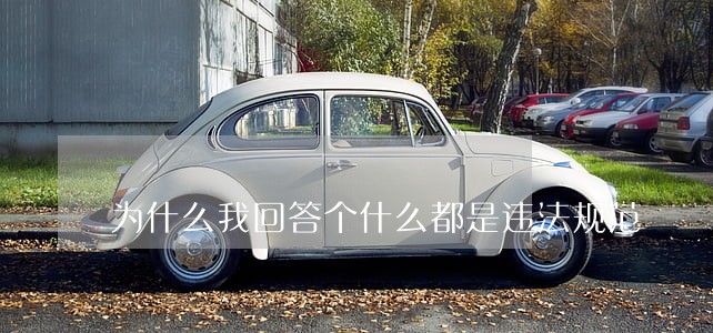 为什么我回答个什么都是违法规范 为什么我回答个什么都是违法规范