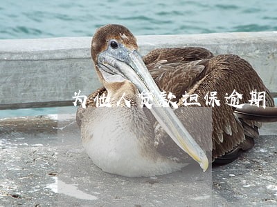 为他人贷款担保逾期 为他人贷款担保逾期