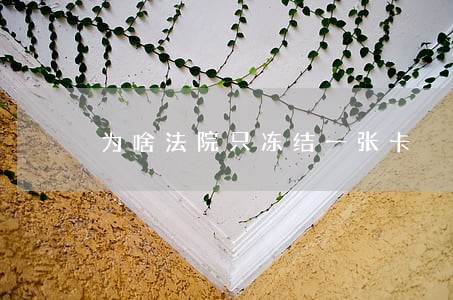 为啥法院只冻结一张卡 为啥法院只冻结一张卡