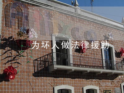 为坏人做法律援助 为坏人做法律援助