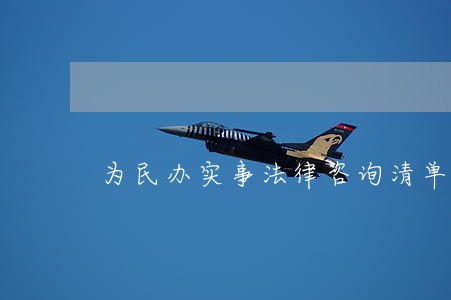 为民办实事法律咨询清单 为民办实事法律咨询清单