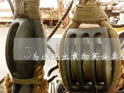 为法规出贯彻实施奠定基础 为法规出贯彻实施奠定基础