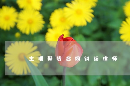 主播带货合同纠纷律师 主播带货合同纠纷律师