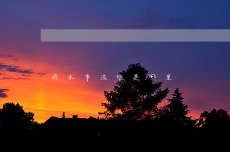 丽水市法院是哪里 丽水市法院是哪里